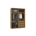 Ver imagem 2 de Guarda Roupa Modulado 2 Portas 3 Gavetas 100% MDF Decor Marrom/Freijó