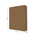 Ver imagem 4 de Guarda Roupa Modulado 2 Portas 3 Gavetas 100% MDF Decor Marrom/Freijó