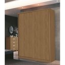 Ver imagem 1 de Guarda Roupa Modulado 2 Portas 3 Gavetas 100% MDF Decor Marrom/Freijó
