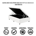 Ver imagem 3 de Cama Box Solteiro Baú Sintético Branco – 88x188x35