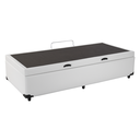 Ver imagem 2 de Cama Box Solteiro Baú Sintético Branco – 88x188x35
