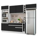 Ver imagem 3 de Armário de Cozinha Completa 290cm Branco/Preto Safira Madesa 04
