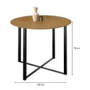 Ver imagem 3 de Mesa de Jantar Renata 100 Cm Tampo Redondo Preto Ype com 4 Cadeiras 061 Preto Madeira Imbuia -artefa