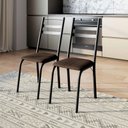 Ver imagem 6 de Mesa de Jantar Renata 100 Cm Tampo Redondo Preto Ype com 4 Cadeiras 061 Preto Madeira Imbuia -artefa