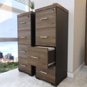 Ver imagem 1 de Kit 2 Gaveteiros para Pasta Suspensa 4 Gavetas com Chave Tampo em Tamburato