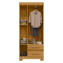 Ver imagem 4 de Guarda-Roupa Solteiro com 3 Portas e 2 Gavetas 75,7cm Multimóveis CR35678 Madeirado