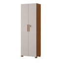 Ver imagem 6 de Kit com 2 Armários Multiuso Escritório NT4020 4 Portas e Prateleiras Marrom/Freijó Trend/Off White Tx
