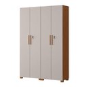 Ver imagem 2 de Kit com 2 Armários Multiuso Escritório NT4020 4 Portas e Prateleiras Marrom/Freijó Trend/Off White Tx