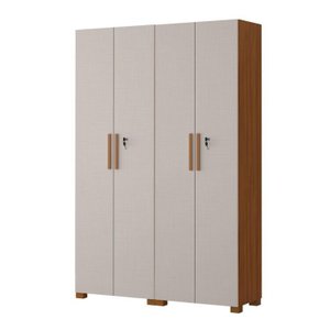 Kit com 2 Armários Multiuso Escritório Nt4020 4 Portas e Prateleiras