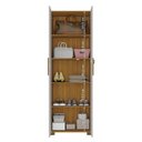 Ver imagem 7 de Kit com 2 Armários Multiuso Escritório NT4020 4 Portas e Prateleiras Marrom/Freijó Trend/Off White Tx