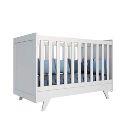 Conjunto para Quarto de Bebê com Cômoda 1 Porta 4 Gavetas e Berço Mini Cama Retrô  - 6