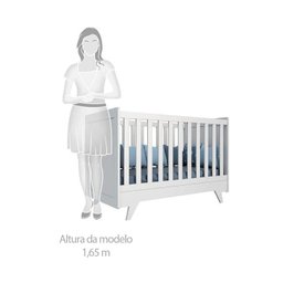 Conjunto para Quarto de Bebê com Cômoda 1 Porta 4 Gavetas e Berço Mini Cama Retrô  - 10