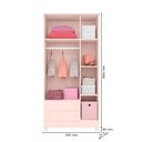 Ver imagem 5 de Quarto Infantil Doce Sonho Berço Cômoda Guarda Roupa MDP Colchão Incluso Rosa Qmovi