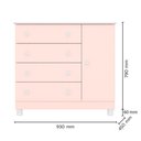 Ver mais imagens de Quarto Infantil Doce Sonho Berço Cômoda Guarda Roupa MDP Colchão Incluso Rosa Qmovi