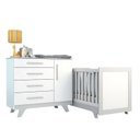 Ver imagem 2 de Conjunto para Quarto de Bebê com Cômoda 1 Porta 4 Gavetas e Berço Mini Cama Retrô