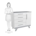 Ver imagem 7 de Conjunto para Quarto de Bebê com Cômoda 1 Porta 4 Gavetas e Berço Mini Cama Retrô