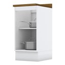 Ver imagem 2 de Balcão 1 Porta 40cm Americana Branco com Tampo Nature - Móveis Henn Branco-nature