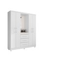 Ver imagem 1 de Guarda Roupas Casal Capela Lyon C/ Espelho Cor Branco Brilho