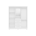 Ver imagem 3 de Guarda Roupas Casal Capela Lyon C/ Espelho Cor Branco Brilho
