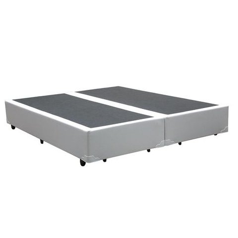 Cama Box King 193 Bipartido - Tecido Sintético Branco