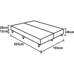 Cama Box King 193 Bipartido Bello Box - Tecido Sintético Branco - 2