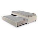 Ver imagem 1 de Bicama Box Solteiro Courino Linho Areia 88x188 com Dois Colchões Airtech Molas Ensacadas Ortobom