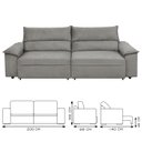 Ver mais imagens de Sofá Retrátil e Reclinável 3 Lugares Molas Ensacadas 200cm Veludo Malta