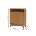 Ver imagem 3 de Aparador Multiuso Nature com 2 Portas para Sala