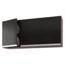 Ver imagem 1 de Armário de Parede Área de Serviço e Lavanderia 120cm com 03 Portas 100% Mdf Preto - Abmaza