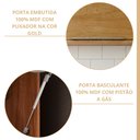 Ver imagem 5 de Armário Aéreo 80 cm Porta Basculante Divina Marrom/Cinamomo