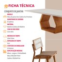 Ver imagem 6 de Sala de Jantar Mesa Ane 220cm Tampo Laqueado com Vidro Canto Moeda e 8 Cadeiras Eva Premium