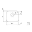 Ver imagem 3 de Cuba Embutir Lavínia 40 Bl Inox Alto Brilho com Escape 94020/203 40x34 Cm Tramontina