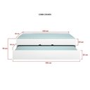 Ver imagem 6 de Quarto Juvenil Chiara 5 Peças - 2 Roupeiro 2 Portas, Módulo Aéreo e Cama com Auxiliar - Branco -