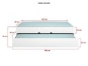 Ver imagem 6 de Quarto Juvenil Chiara 5 Peças - 2 Roupeiro 2 Portas, Módulo Aéreo e Cama com Auxiliar - Branco -