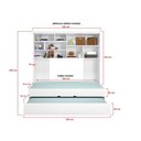 Ver imagem 7 de Quarto Juvenil Chiara 5 Peças - 2 Roupeiro 2 Portas, Módulo Aéreo e Cama com Auxiliar - Branco -