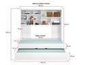 Ver imagem 7 de Quarto Juvenil Chiara 5 Peças - 2 Roupeiro 2 Portas, Módulo Aéreo e Cama com Auxiliar - Branco -