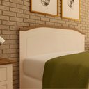 Ver imagem 3 de Cabeceira Casal Corona Mexicana Creme/carvalho