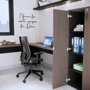Ver imagem 7 de Armário de Escritório Alto com 2 Portas Chave de Fechadura e 3 Prateleiras Multiuso Studio Metalwood