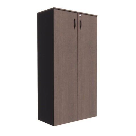 Armário de Escritório Alto com 2 Portas Chave de Fechadura e 3 Prateleiras Multiuso Studio Metalwood