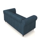 Ver imagem 7 de Sofá Living Sala de Estar Stanford Chesterfield 2 Lugares 180cm Pés de Madeira Couro Azul Marinho G5