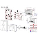 Ver imagem 2 de Conjunto de Quarto Aurora 5 Portas 6 Gavetas MDP-MDF 122cm Branco