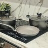 Frigideira Indução Antiaderente Revestida em Granito Cinza Ø20cm - 5