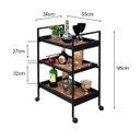 Ver imagem 3 de Carrinho Bar Aparador Bebidas Decoração Copos Sala Estar Adega Barzinho Para Servir Cantinho Café Ch