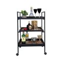 Ver imagem 2 de Carrinho Bar Aparador Bebidas Decoração Copos Sala Estar Adega Barzinho Para Servir Cantinho Café Ch