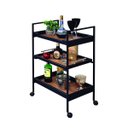 Ver imagem 1 de Carrinho Bar Aparador Bebidas Decoração Copos Sala Estar Adega Barzinho Para Servir Cantinho Café Ch