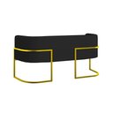 Ver imagem 6 de Kit Sofá 2 Lugares + 2 Poltronas Corino Gold Preto