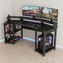 Ver imagem 3 de Mesa Gamer Cockpitp para 2 Monitores 186,6cm Preto ME4167