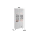 Ver imagem 5 de Paneleiro de Cozinha Mirage New Aço C- 6 Portas C-2vidro 80cm Branco-preto - Telasul