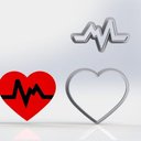 Ver imagem 1 de Cortador Enfermagem Coração Tamanho 8cm