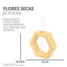 Vaso Decorativo Solitário Hexa 16,5cm Artesanal em Cimento Amarelo - 3